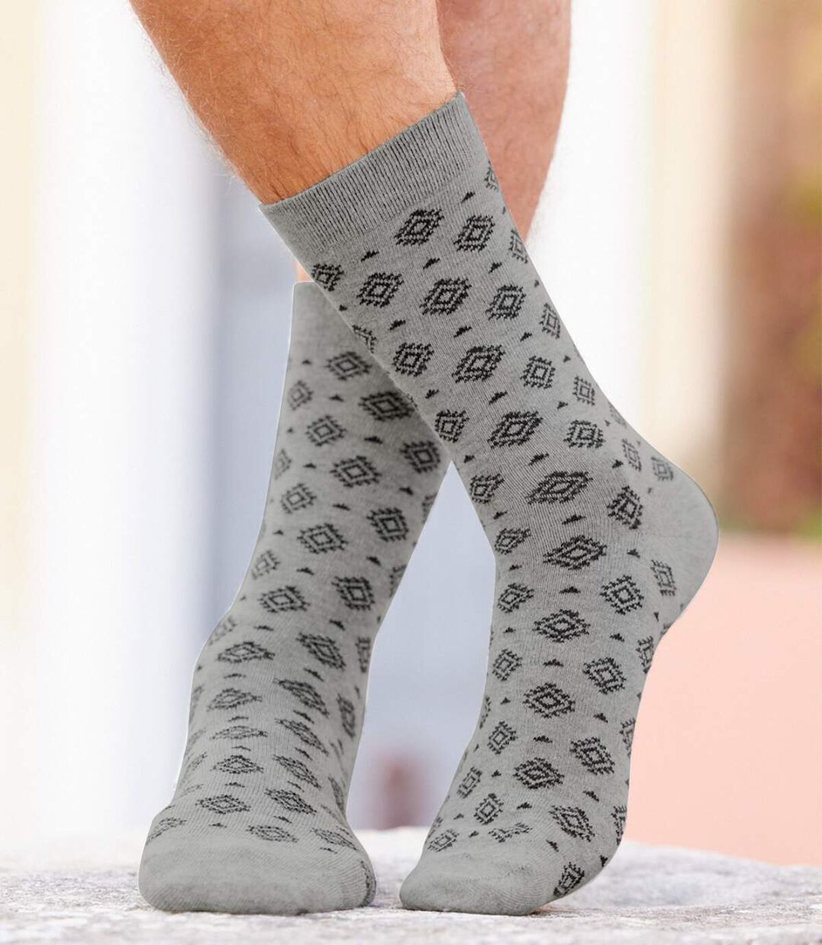 4 Paar Socken mit Jacquardmuster Atlas For Men