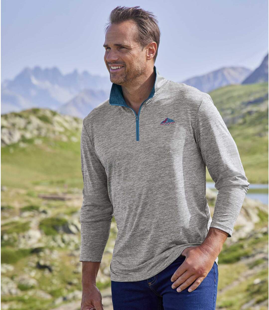 2er-Pack Poloshirts Mountain mit Reissverschluss