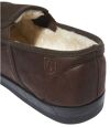 Men’s Brown Fleece-Lined Slippers   Atlas For Men