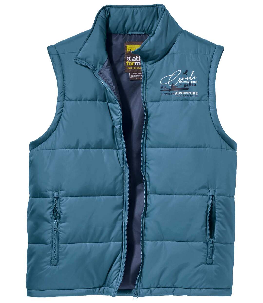 Men's Blue 2-in-1 Puffer Jacket - Water-Repellent-8