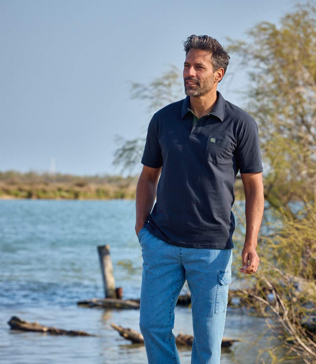 Zestaw 3 bawełnianych koszulek polo Atlas For Men-2