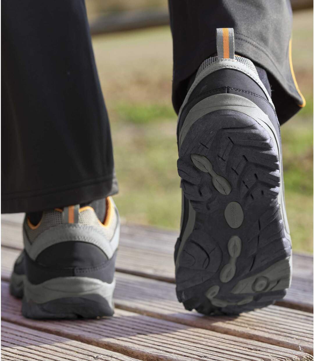 Men's Outdoor Sports Shoes - Grey Black Orange Atlas For Men