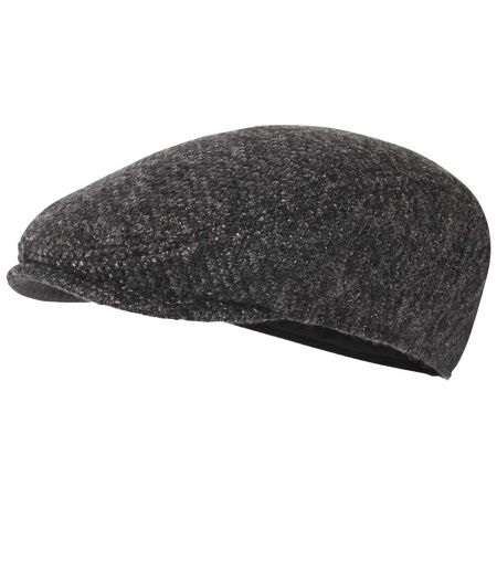 Men's Grey Mottled Flat Cap 