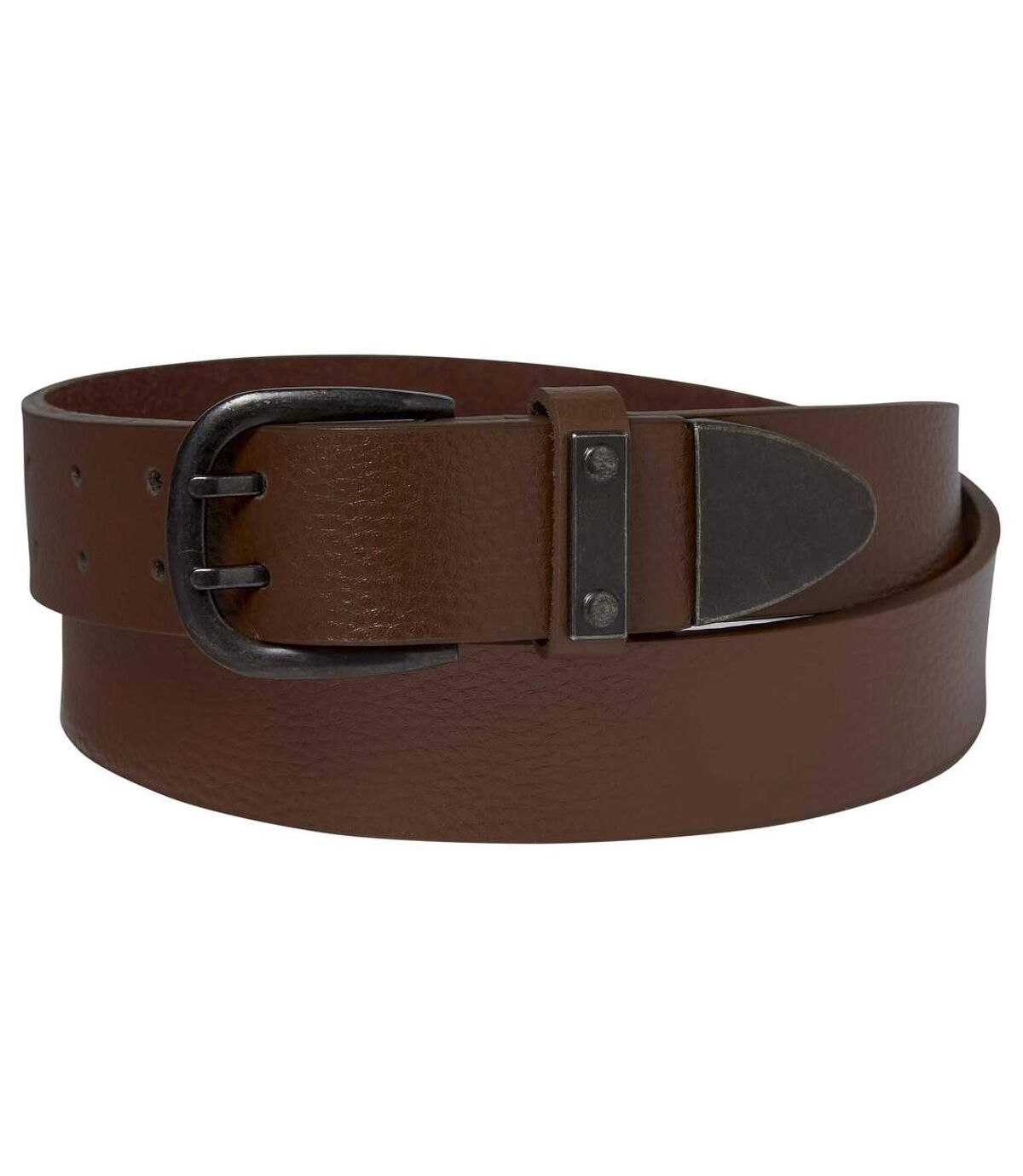 Men's Authentic Brown Split Leather Belt Atlas For Men
