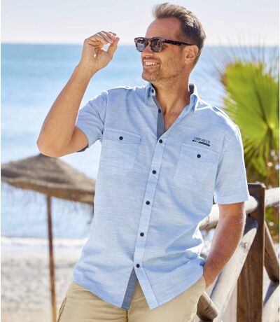 Men's Blue Mediterranean Shirt