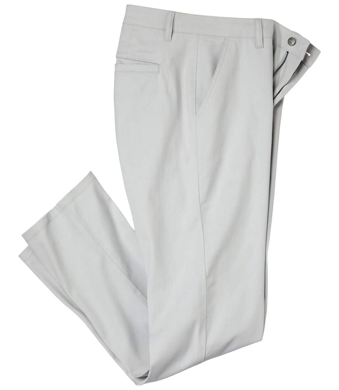 Men's Grey Stretchy Twill Chinos-2