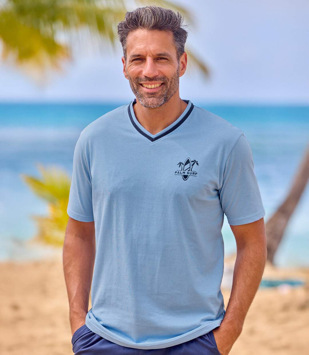 Lot de 3 Tee-shirts Col V-5