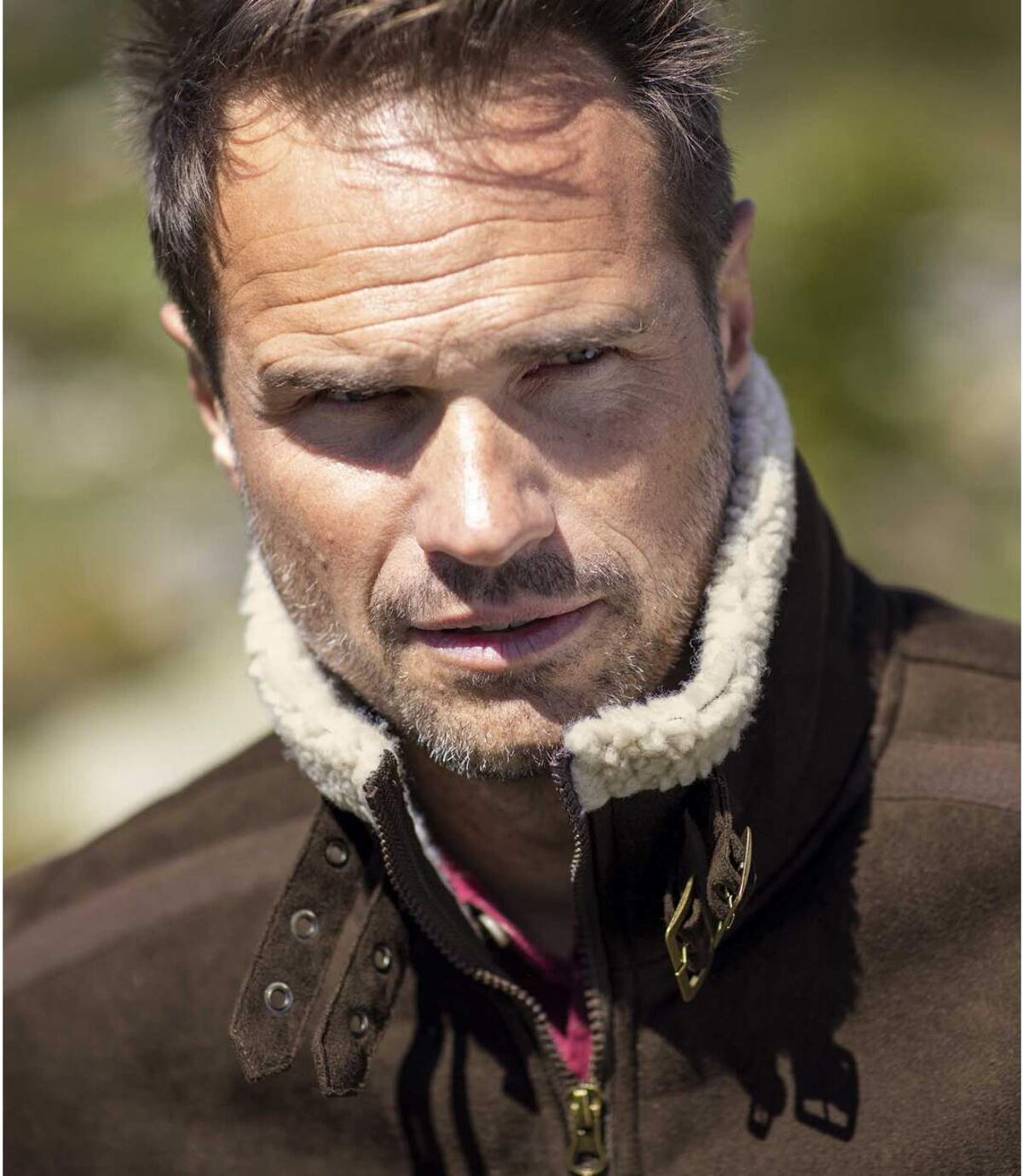 Sherpa bélésű művelúr kabát Atlas For Men