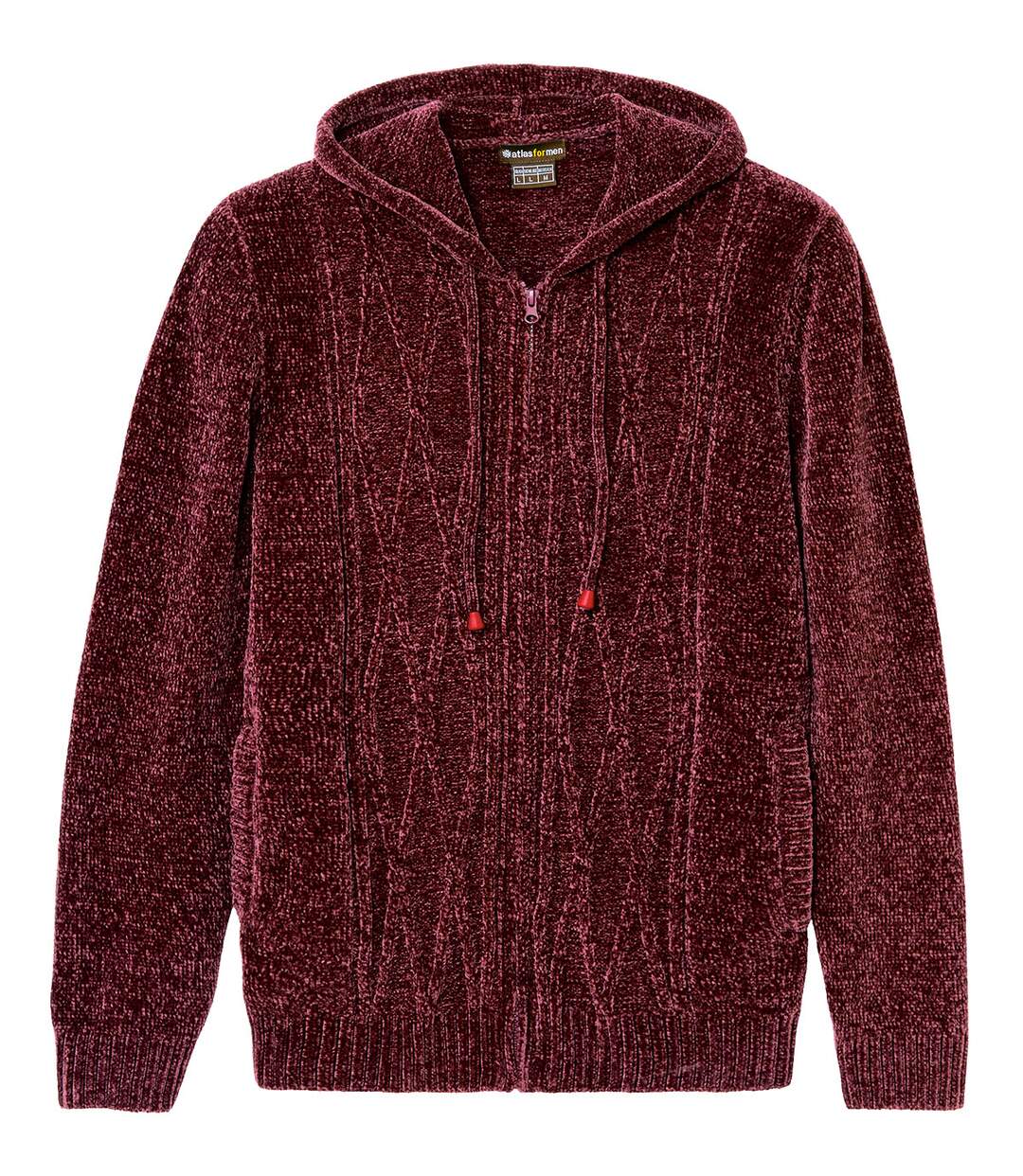 Kapuzenstrickjacke aus Chenille-Wolle-2