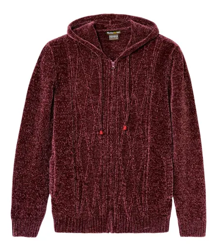 JACK & JONES PREMIUM gestreept gebreid vest donkerbruin