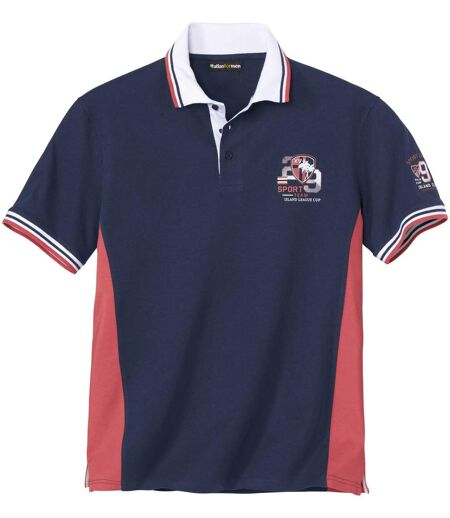 Men's Navy Sporty Jersey Polo Shirt 