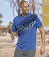 Pack of 3 Men's Sporty T-Shirts - Blue Gray Turquoise Atlas For Men