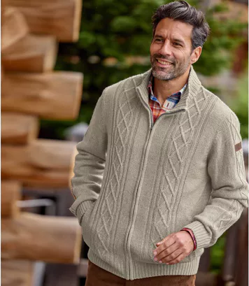 Gilet Tricot Chiné Torsadé 