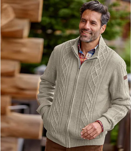 Gilet Tricot Chiné Torsadé 