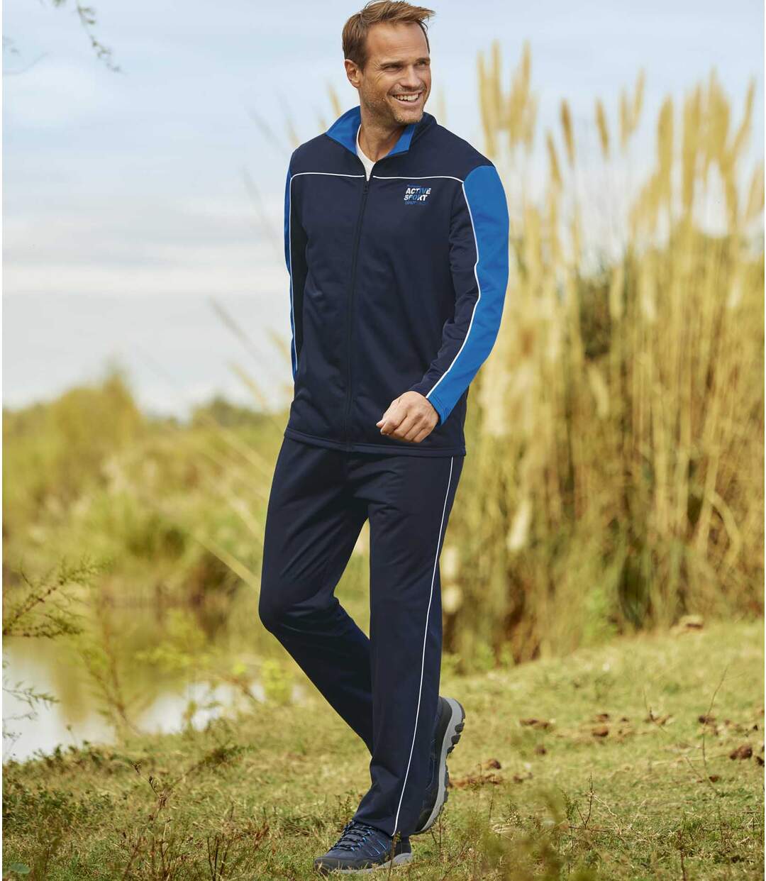 Men's Navy Sporty Tracksuit - Elasticated Waist