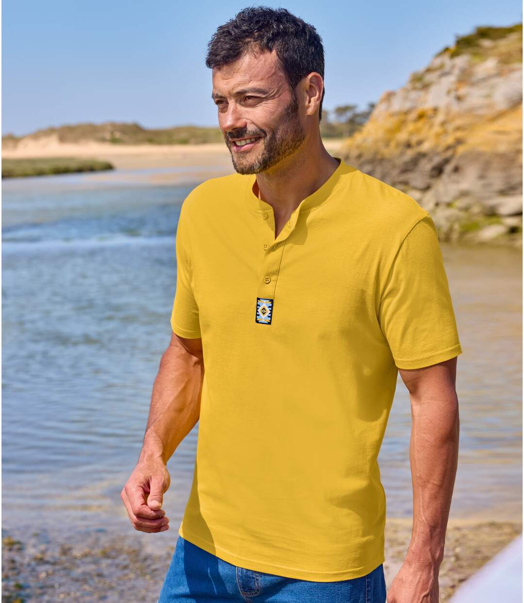 Lot de 3 Tee-shirts Col Boutonné Cotons-2