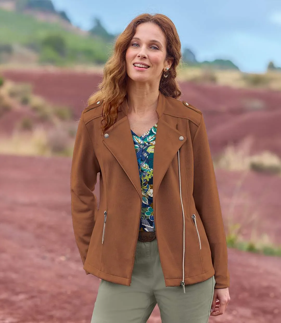 Women's Blue Denim Zip-Up Jacket | Atlas For Men