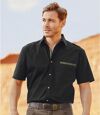 Men's Black Shirt with Camouflage Details Atlas For Men