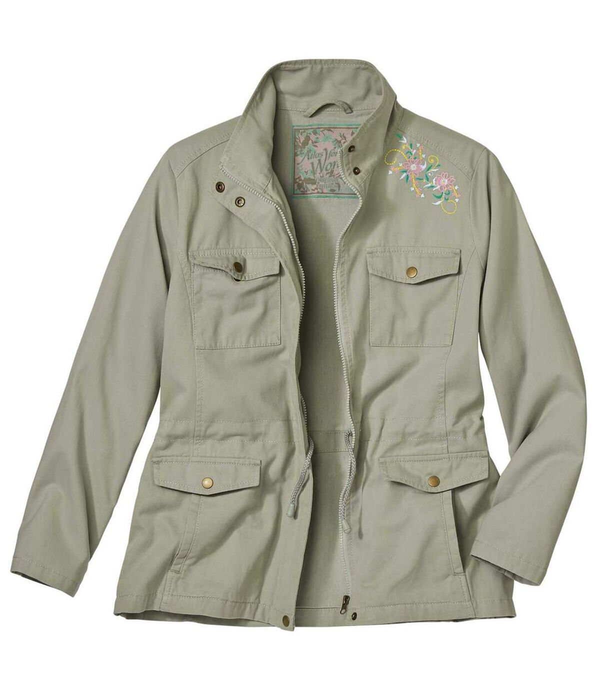 Women's Sage Embroidered Safari Jacket Atlas For Men