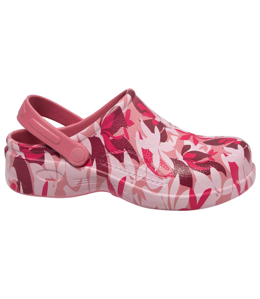 Women's Pink Floral Clogs-3