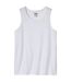 4er-Pack einfarbige Tanktops in Weiß-2