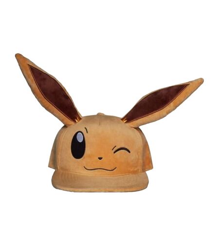 Casquette Ajustable Motif Évoli Adulte Marron Pokemon