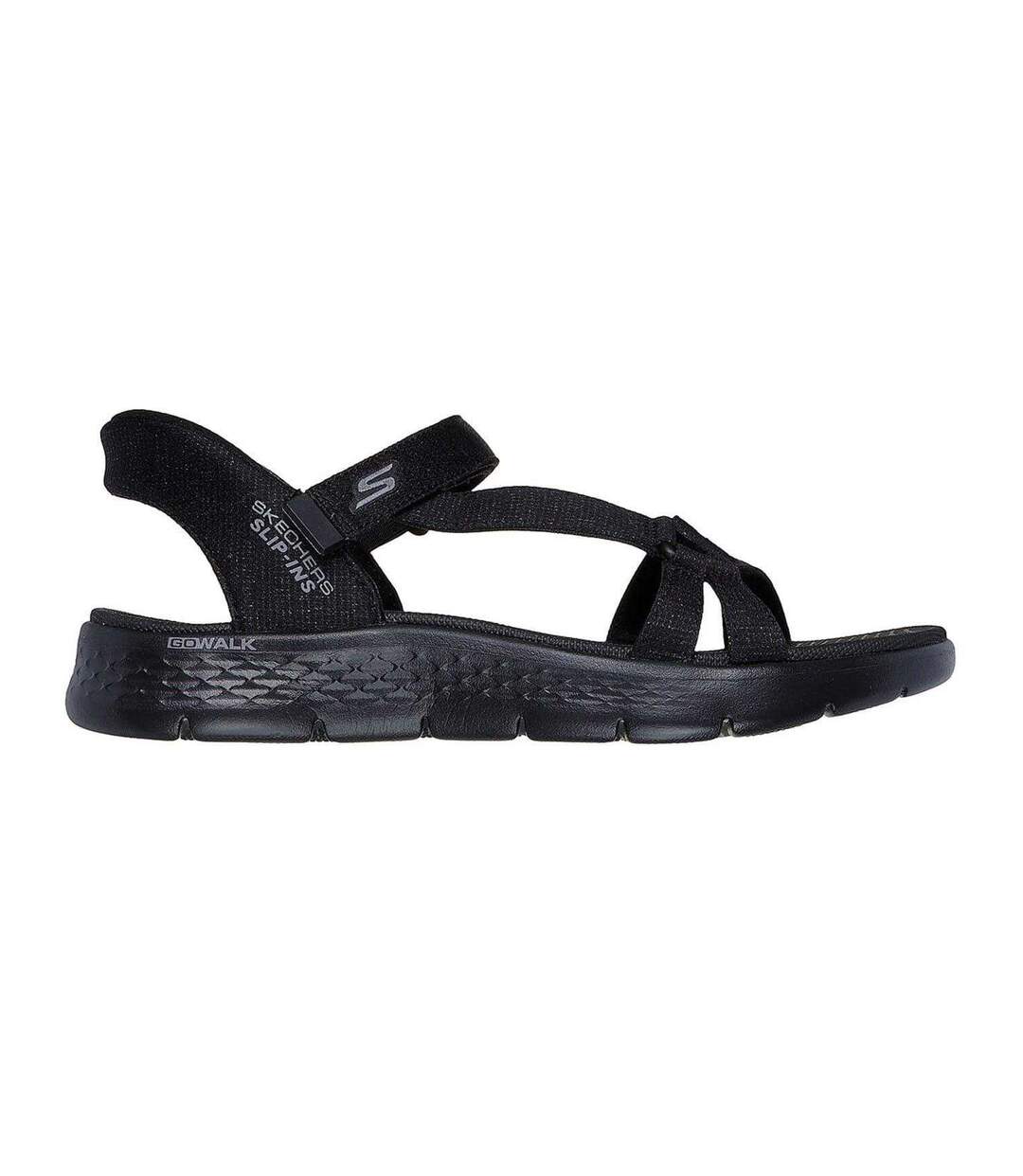 Sandales Motif/style Chiné Go Walk Femme Noir Chiné Skechers-3