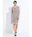 Robe pull col rond motifs animaliers en sequins-1
