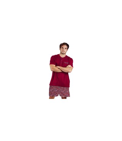 Ensemble De Pyjama Court Homme Rouge Keanu
