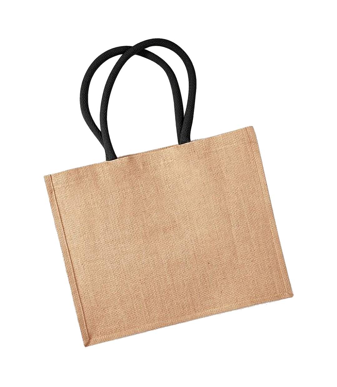 21 litres taille unique naturel/noir Sac de courses classique en jute Westford Mill-2