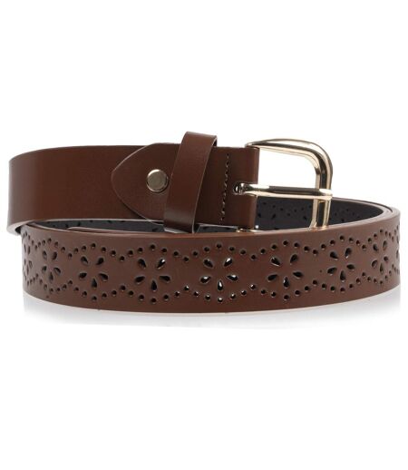 Isotoner Ceinture femme ajourée largeur 2,8 cm