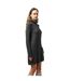 Womens/ladies Turtle Neck Sweater Dress Dark Grey Melange Melange Pieces-4
