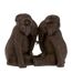 Statuette Déco Couple d'Éléphants 38cm Marron-1