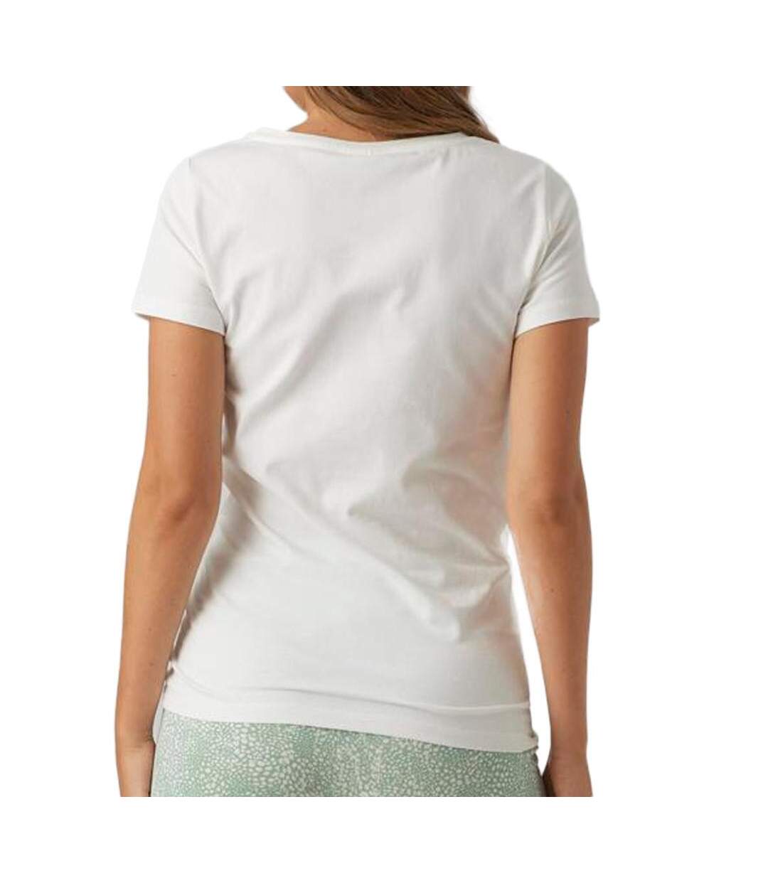 T-shirt Blanc Femme Mamalicious Feliz - L