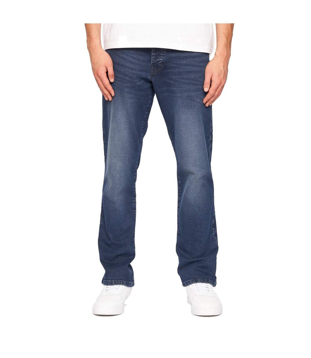 Jean Princed Homme Bleu Foncé Délavé Crosshatch-2