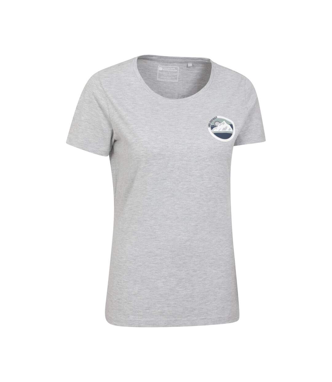 Womens/ladies Lake District Tree Ring Organic T-shirt Grey Mountain Warehouse-4