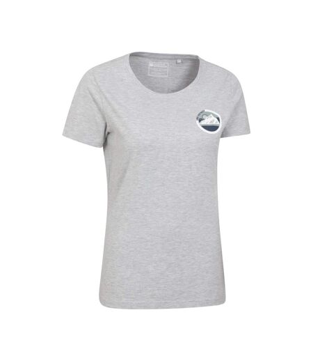 Womens/ladies Lake District Tree Ring Organic T-shirt Grey Mountain Warehouse