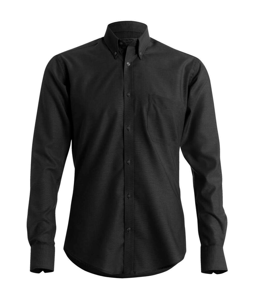 Kustom Kit Mens Slim Fit Long Sleeved Oxford Work Shirt (Black) - UTRW3897