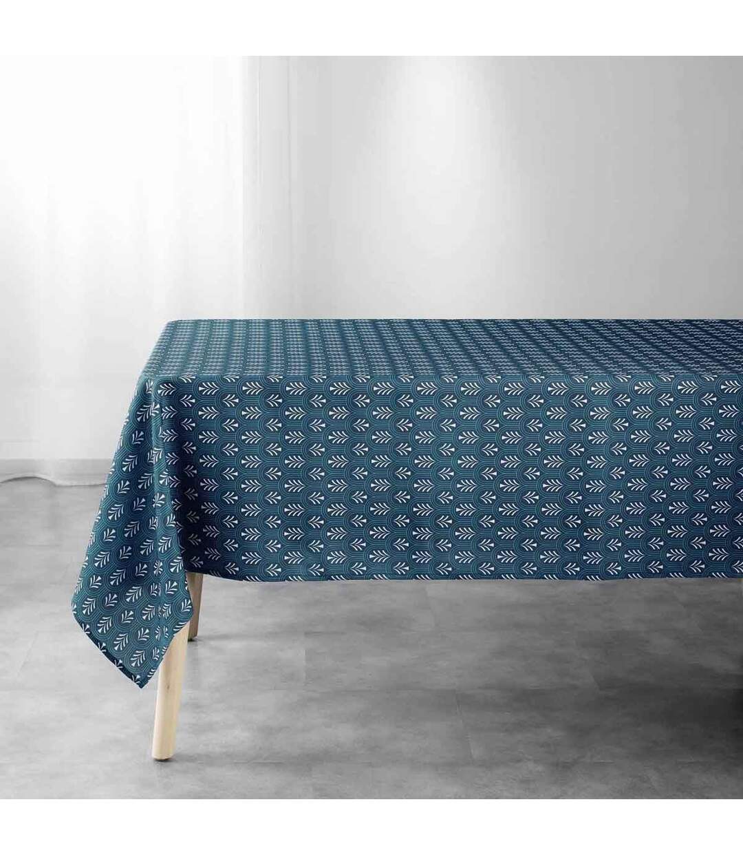 Nappe Imprimée Manuella 145x240cm Bleu-1