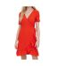 Robe orange femme vero moda haya-1