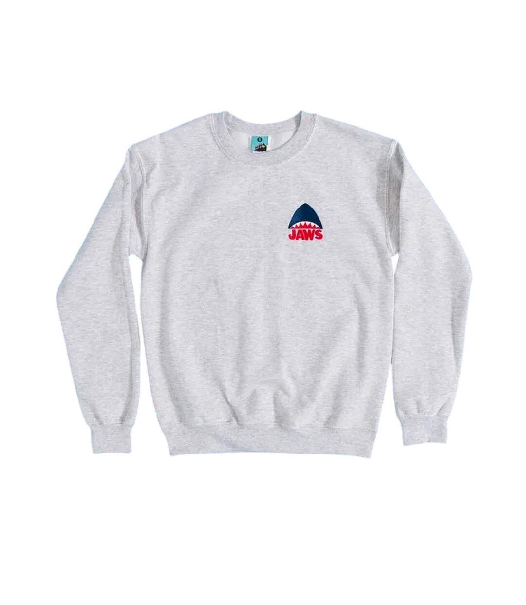 Sweat Motif/style Requin Adulte Gris Jaws-1