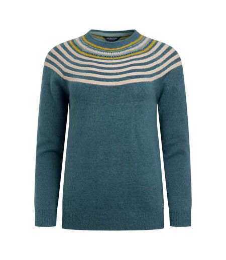 Womens/ladies sinatra patterned knitted jumper uniform blue Weird Fish