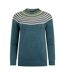 Womens/ladies sinatra patterned knitted jumper uniform blue Weird Fish-1