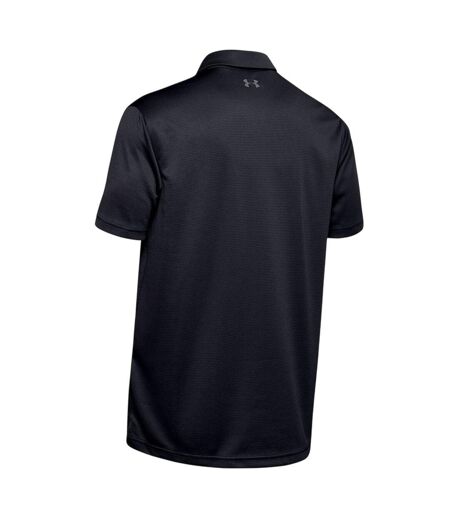 Mens Tech Logo Polo Shirt Black Under Armour