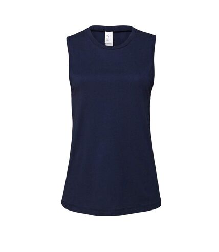 Bella + Canvas Womens/Ladies Muscle Heather Jersey Tank Top (Navy)