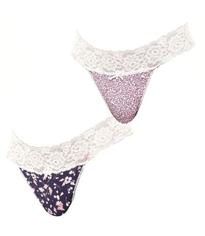 Pack of 2 Coquettes Cotton Thongs JPT1 for women