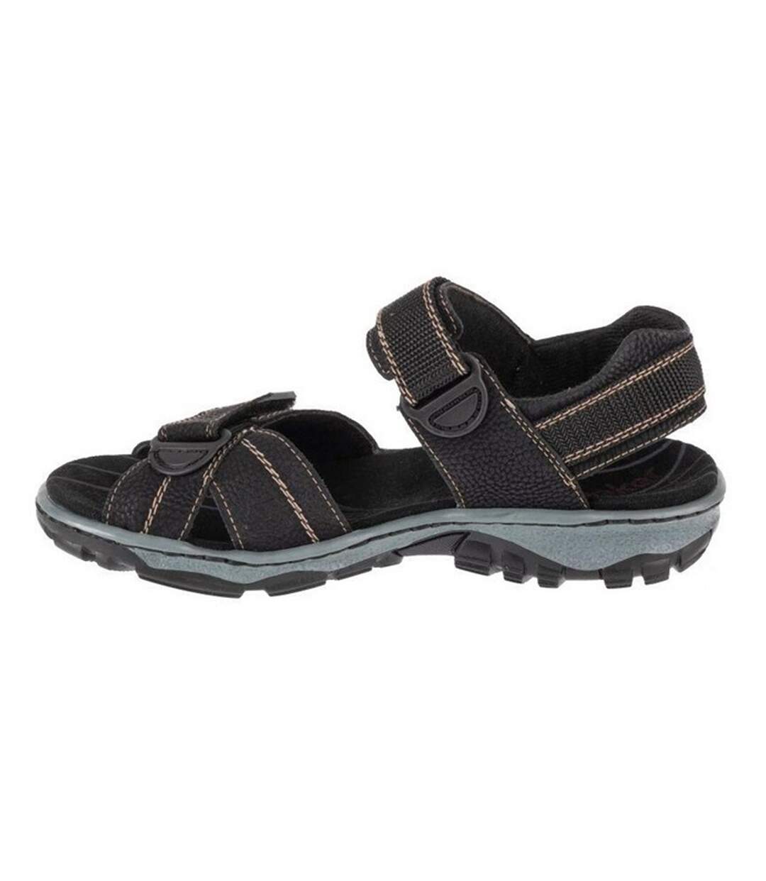 Sandales Style Détail Contrasté Femme Noir Rieker-2