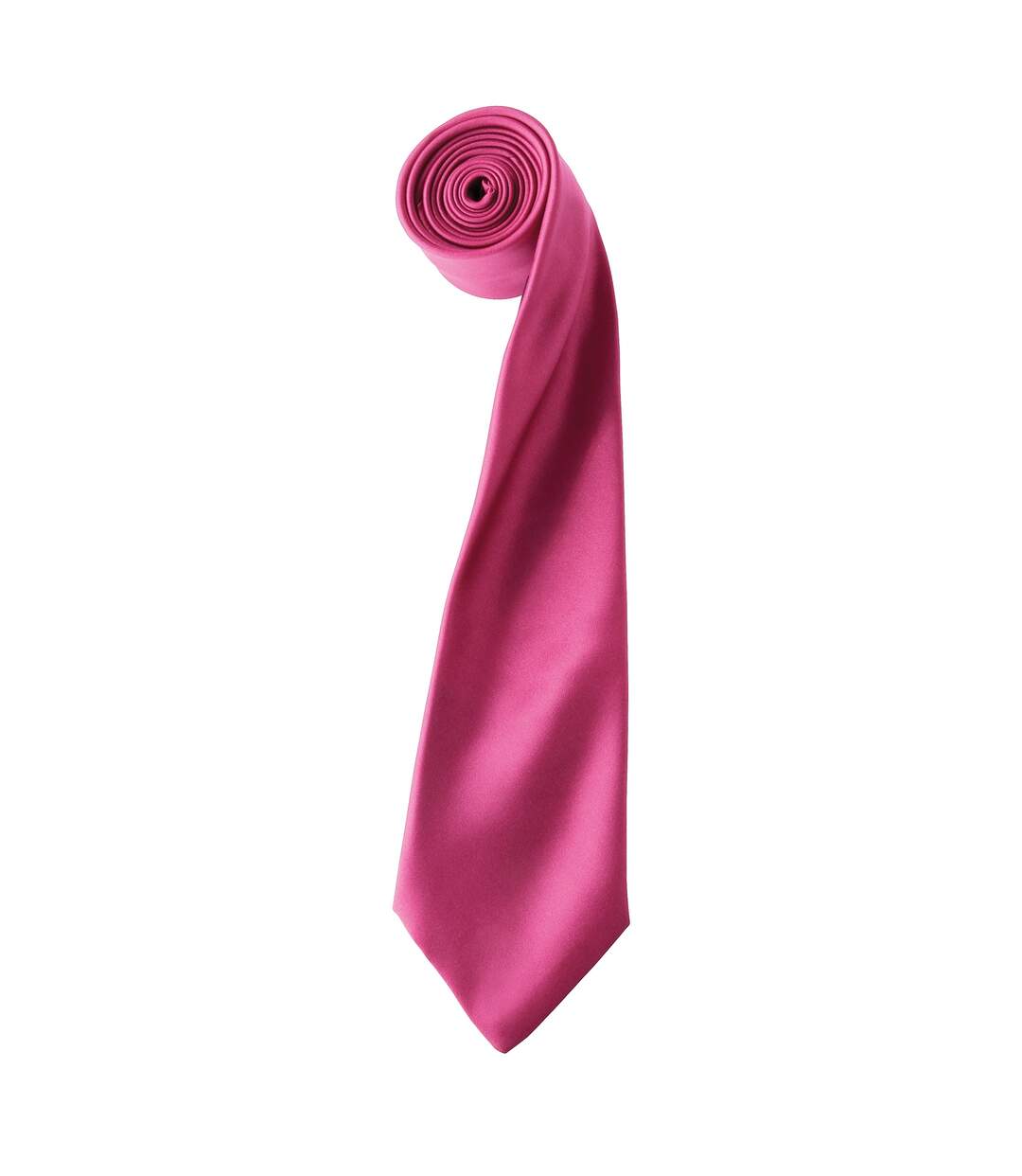 Premier Mens Plain Satin Tie (Narrow Blade) (Hot Pink) (One Size) - UTRW1152