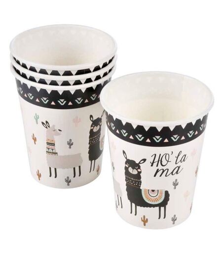 Lot de 6 Gobelets en Papier Ho'Lama 25cl Noir