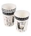 Lot de 6 Gobelets en Papier Ho'Lama 25cl Noir-1